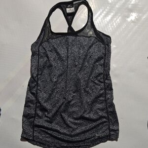 Nike Black & Gray Leopard-Print Racerback Tank